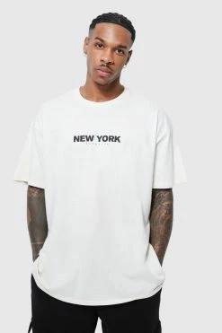 Flash Sale ⭐ Oversized New York Print T-shirt White 👍