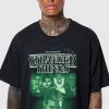 Budget 🎉 Oversized Stranger Things License T-shirt Black 👏 -boohooMAN Shop unnamed file 106