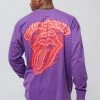Hot Sale 🛒 Oversized Rolling Stones Long Sleeve T-shirt Purple ⌛ -boohooMAN Shop unnamed file 108