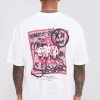 Best Pirce ✨ Oversized Graffiti Graphic T-shirt White 🎉 -boohooMAN Shop unnamed file 113