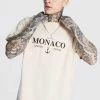 Best Sale 💯 Oversized Monaco Limited Edition T-shirt Sand 🛒 -boohooMAN Shop unnamed file 12