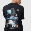 Wholesale 🔥 Oversized Space Graphic T-shirt Black ❤️ -boohooMAN Shop unnamed file 125