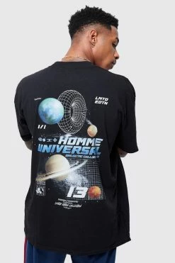 Wholesale 🔥 Oversized Space Graphic T-shirt Black ❤️