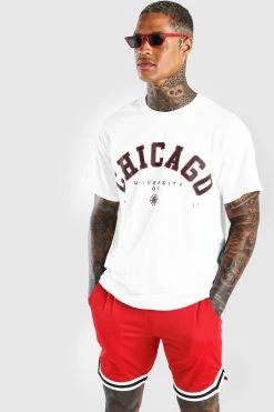 Hot Sale 🎉 Oversized Chicago Graphic T-Shirt White 🧨