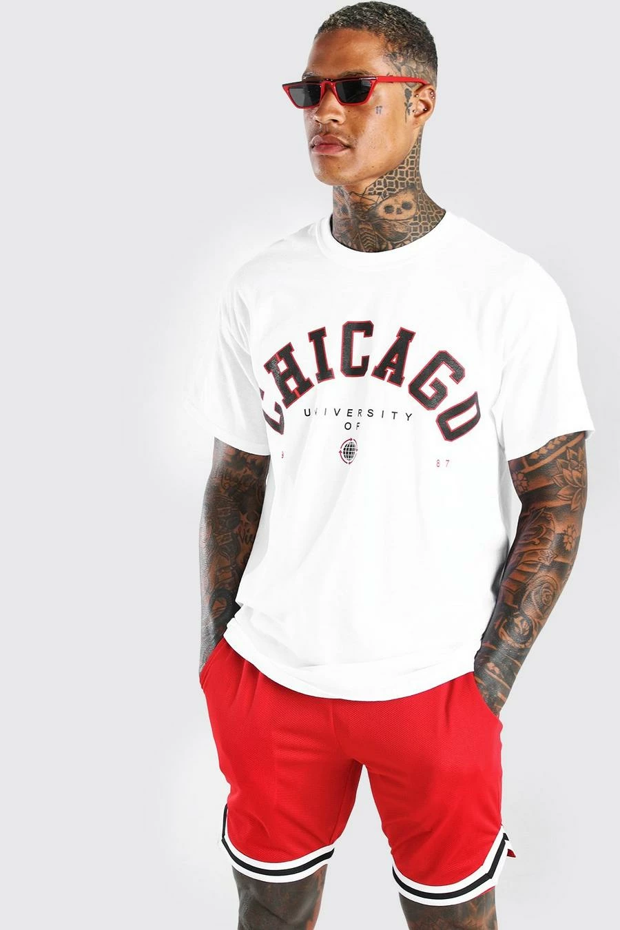 Hot Sale ๐ Oversized Chicago Graphic T-Shirt White ๐งจ 3 Hot Sale ๐ Oversized Chicago Graphic T-Shirt White ๐งจ