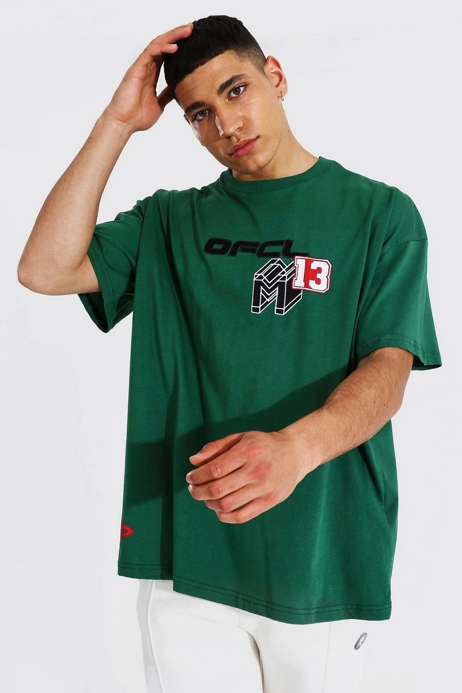 Outlet ❤️ Oversized Ofcl 13 Varsity T-shirt Green ✨ 3 Outlet ❤️ Oversized Ofcl 13 Varsity T-shirt Green ✨