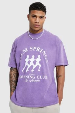 Discount 🎉 Oversized Overdye Graphic T-shirt Purple 💯