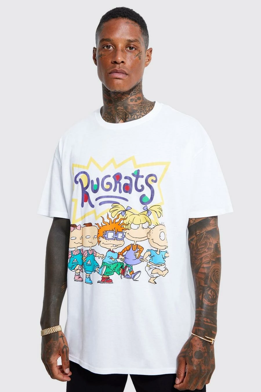 New ✨ Oversized Rugrats License T-shirt White ⭐ 3 New ✨ Oversized Rugrats License T-shirt White ⭐