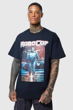 Buy 🔔 Oversized Robocop License T-shirt Black 🔥