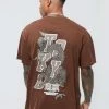 Flash Sale 😀 Oversized Limited Graphic Print T-shirt Chocolate ✔️ -boohooMAN Shop unnamed file 157