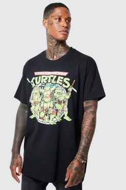 Hot Sale ✔️ Oversized Teenage Mutant Ninja Turtle T-shirt Black ⭐