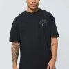 Cheapest 🎉 Oversized Varsity Foil Graphic T-shirt Black 😀 -boohooMAN Shop unnamed file 175