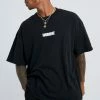 Best Sale ✨ Oversized Extended Neck Heat Graphic T-shirt Black 🥰 -boohooMAN Shop unnamed file 190