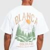 Wholesale 🔔 Oversized Colorada Mountains Graphic T-shirt White 🥰 -boohooMAN Shop unnamed file 192
