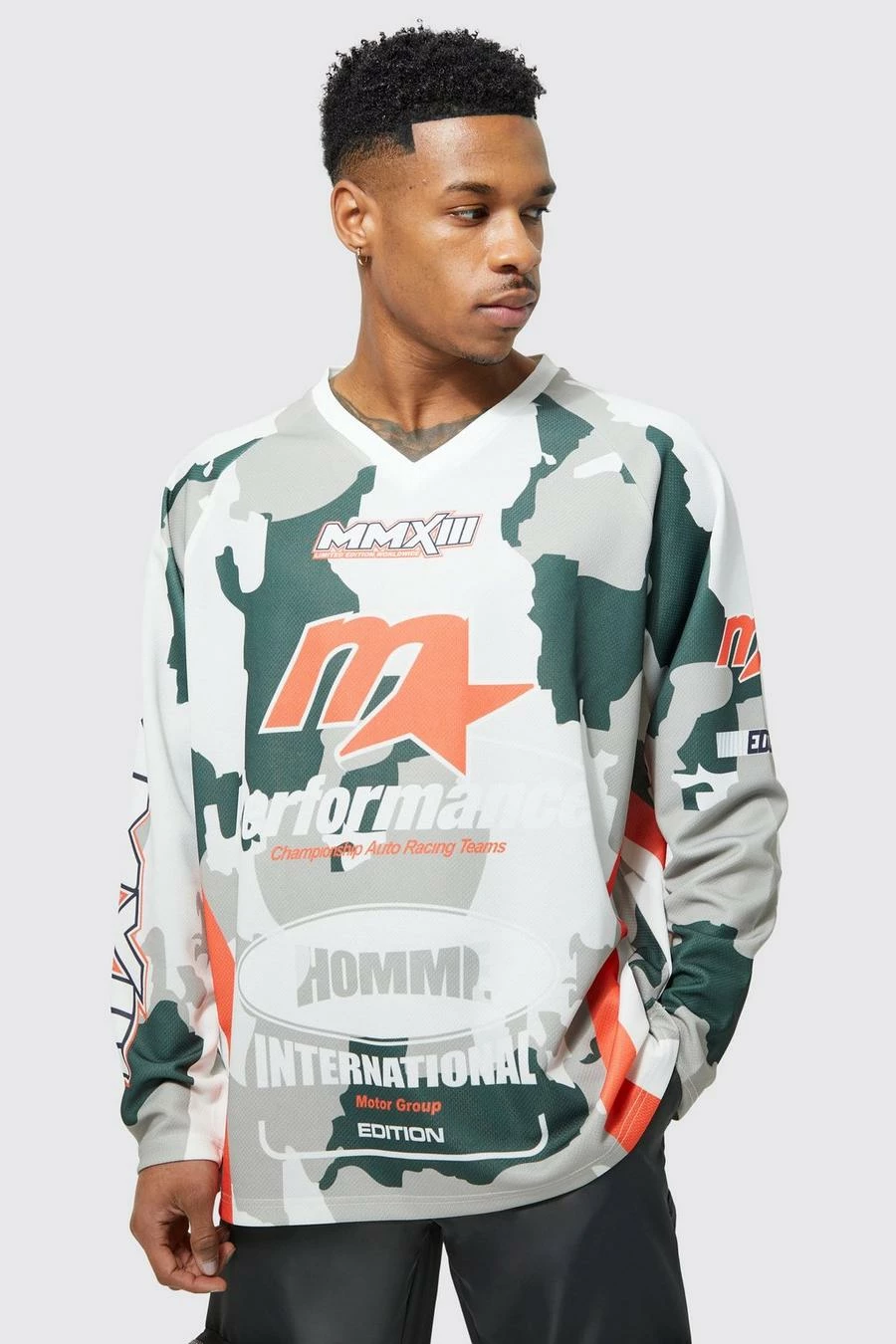 Best deal π All Over Print Mesh Motor V Neck T-shirt Multi π 3 Best deal π All Over Print Mesh Motor V Neck T-shirt Multi π