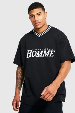 Coupon 🔥 Oversized Varsity Graphic T-shirt Black 🤩