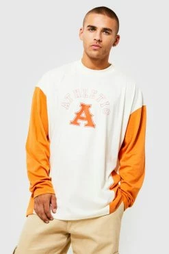 Hot Sale 🎉 Oversized Extended Neck Graphic T-shirt Ecru 😀