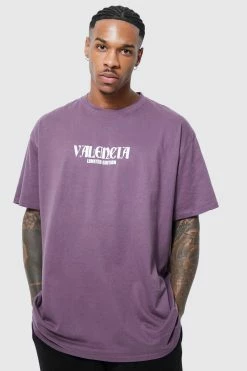 Flash Sale 😉 Oversized Valencia Print T-shirt Violet 👍