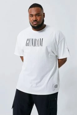 Promo 😍 Plus Gundam Anime License T-shirt White 😍