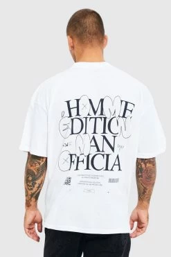 Outlet 🥰 Oversized Extended Neck Graphic T-shirt White 💯