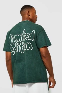 New 😉 Oversized Limited Edition Acid Wash T-shirt Green 🎉