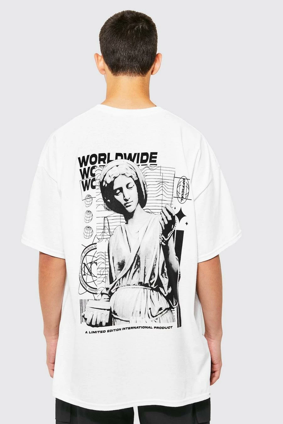 Budget ๐ Oversized Statue Back Print T-shirt White ๐คฉ 3 Budget ๐ Oversized Statue Back Print T-shirt White ๐คฉ