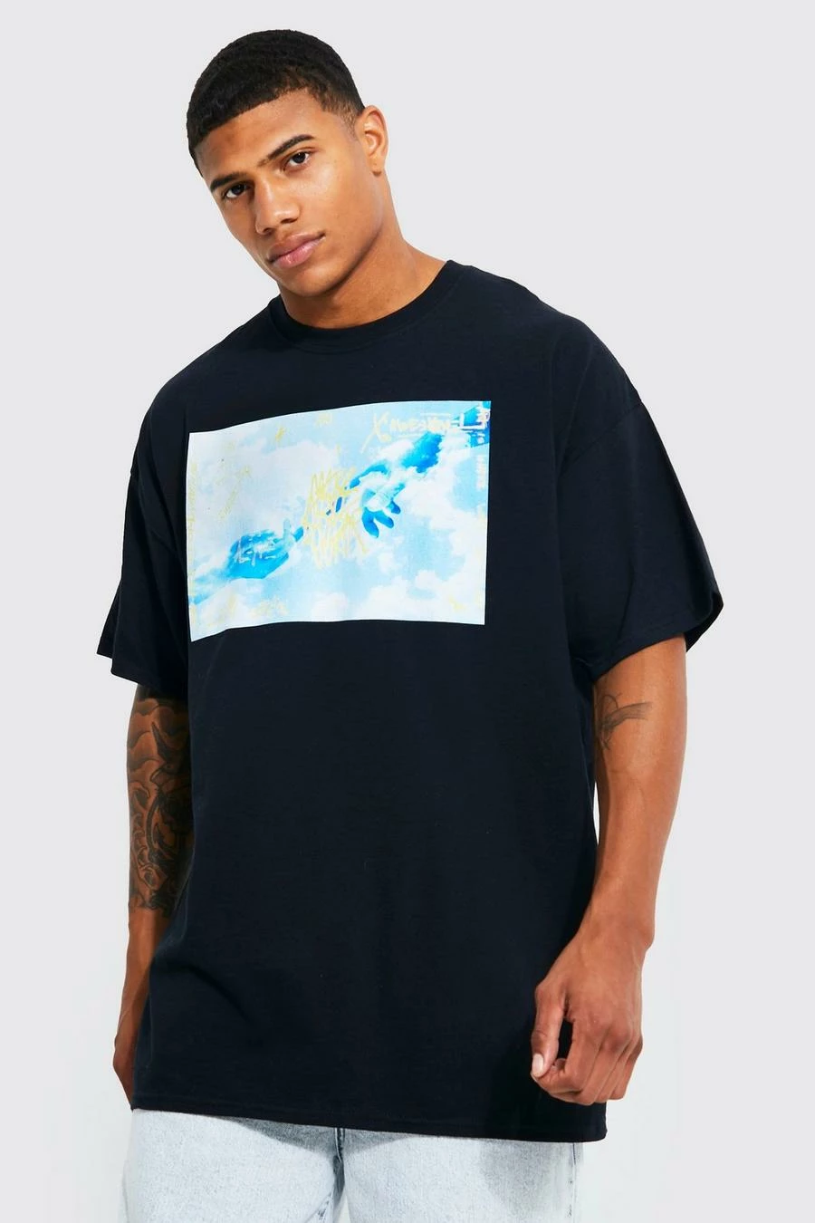 Budget ๐ฏ Oversized Cloud Graphic T-shirt Black โ 3 Budget ๐ฏ Oversized Cloud Graphic T-shirt Black โ