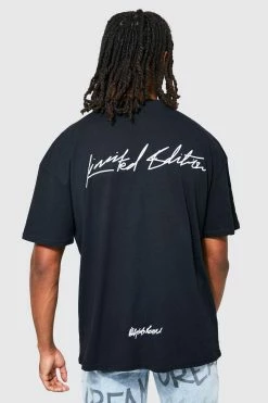 Discount 🥰 Oversized Extended Neck Face Graphic T-shirt Black 💯