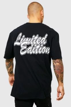 Top 10 ❤️ Oversized Varsity Puff Print T-shirt Black 🎉