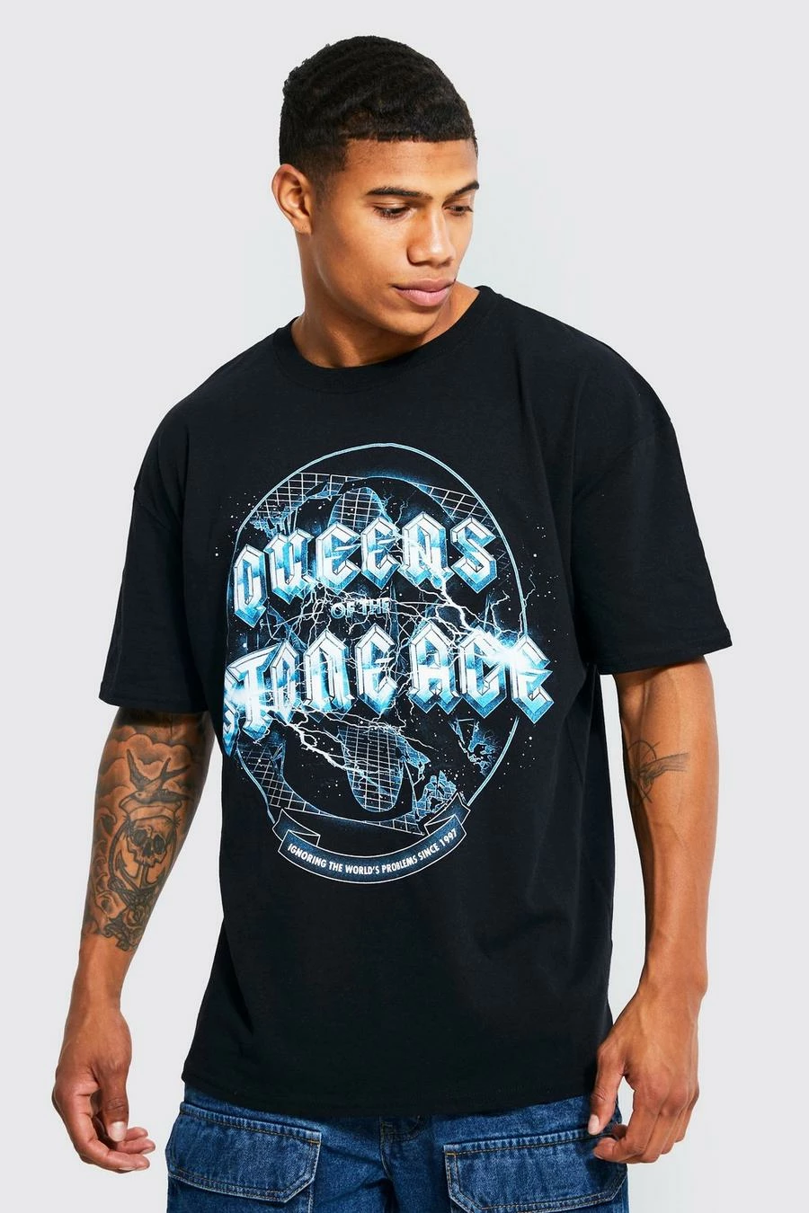 Budget ๐ฏ Oversized Queens Of The Stone Age T-shirt Black ๐ 3 Budget ๐ฏ Oversized Queens Of The Stone Age T-shirt Black ๐