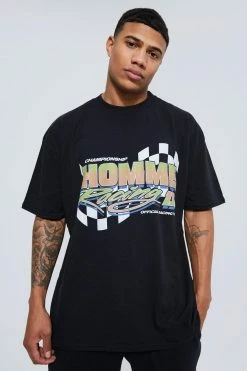 Best reviews of 🤩 Oversized Homme Car Graphic T-shirt Black 👍