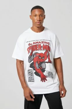 Top 10 🛒 Oversized Spiderman License T-shirt White 🧨