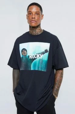 Budget ⌛ Oversized Rocky License T-shirt Black 🔥