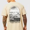 Discount ❤️ Oversized Paris Photographic T-shirt Sand ⌛ -boohooMAN Shop unnamed file 306