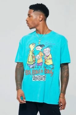 Cheapest 🛒 Oversized Ed Edd & Eddy Overdye T-shirt Green 🛒