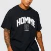 Wholesale 🤩 Oversized Homme Varsity T-shirt Black 💯