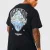 Budget ✔️ Oversized Offical Renaissance Graphic T-shirt Black 🔔 -boohooMAN Shop unnamed file 318