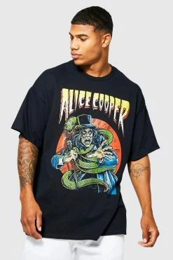 Promo 👍 Oversized Alice Cooper License T-shirt Black 😍