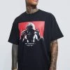 Promo 🛒 Oversized Extended Neck Screen Print T-shirt Black ⭐ -boohooMAN Shop unnamed file 337