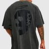 Wholesale 🥰 Oversized Skull Offcl Graphic Washed T-shirt Charcoal ✔️ -boohooMAN Shop unnamed file 345
