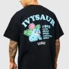 Outlet 😍 Oversized Pokemon Ivysaur License T-shirt Black 😀 -boohooMAN Shop unnamed file 358