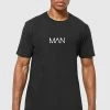 New 🔥 Original Man Print T-shirt Black 🎉 -boohooMAN Shop unnamed file 363