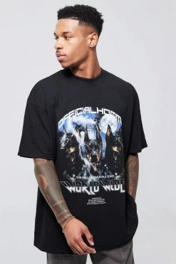 Best Pirce 🎉 Oversized 🐕 Dog Graphic T-shirt Black 🔥