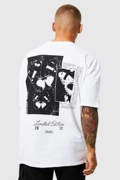 Best Sale 😉 Oversized Butterfly Back Print T-shirt White 🥰