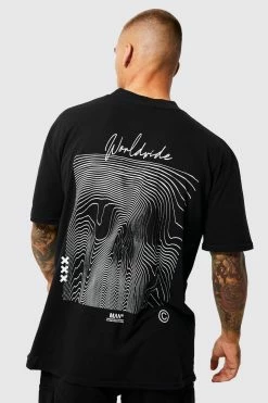Brand new 🎁 Oversized Worldwide Back Print T-shirt Black 🤩