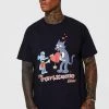 Flash Sale ⌛ Itchy & Scratchy Valentines T-shirt Black 🎁 -boohooMAN Shop unnamed file 383