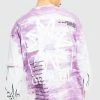 Cheapest 😍 Oversized Faux Layer Tiedye Graphic T-shirt Purple ⌛ -boohooMAN Shop unnamed file 385