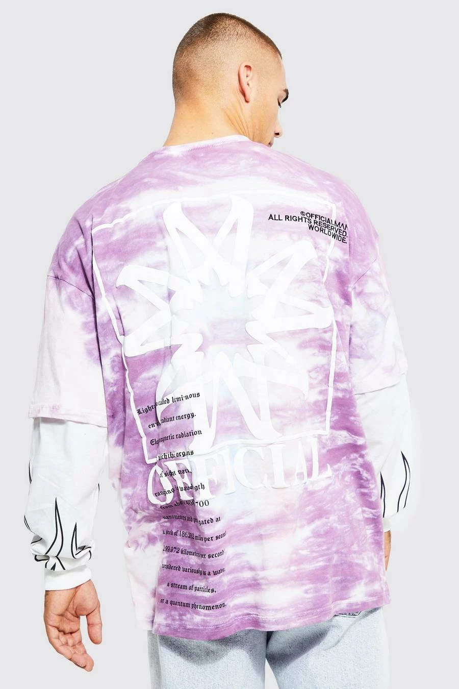 Cheapest 😍 Oversized Faux Layer Tiedye Graphic T-shirt Purple ⌛ 3 Cheapest 😍 Oversized Faux Layer Tiedye Graphic T-shirt Purple ⌛