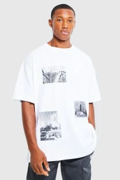 New ⭐ Oversized Embroidered Phortographic T-shirt White 🎁