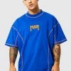 Wholesale 😀 Man Oversized Extended Neck Contrast T-shirt Cobalt 🎉 -boohooMAN Shop unnamed file 397